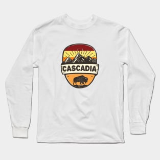 Cascadia Oregon Washington British Columbia Vancouver Seattle Portland Long Sleeve T-Shirt